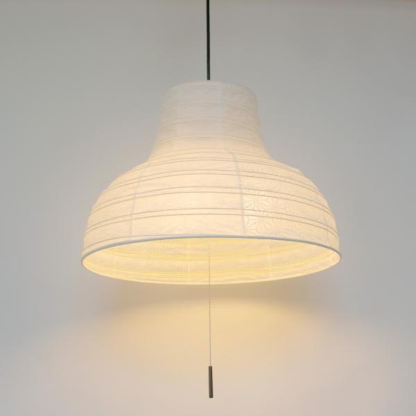 ペンダントライト 明かり 和風モダン おしゃれ シーリングライト 照明器具 和室 和紙 日本製 3灯 揉み紙x極み麻葉 LED対応