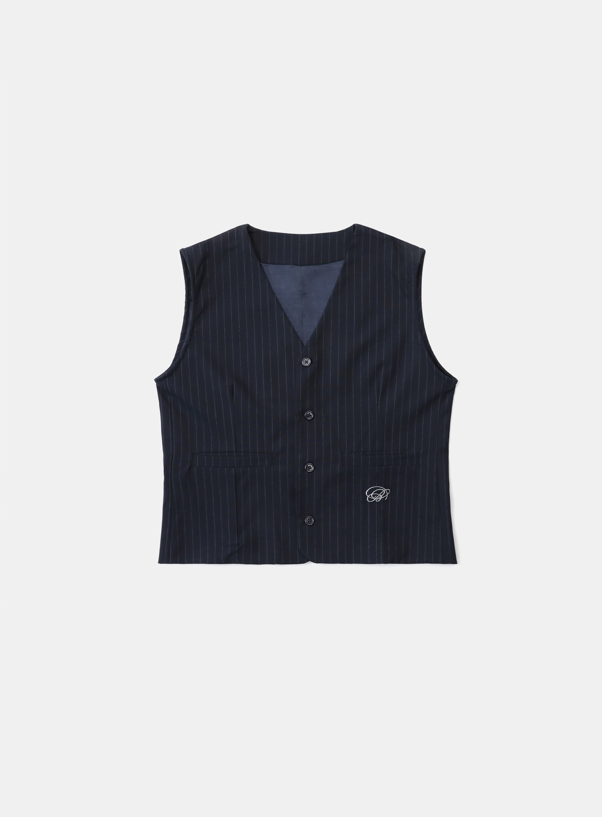 【BADBLOOD】 DARK CLASSIC VEST : NAVY/STRIPE