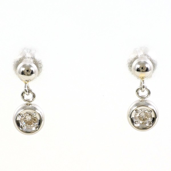 PT900 プラチナ PT850 ピアス ダイヤ 0.05×2 【中古】