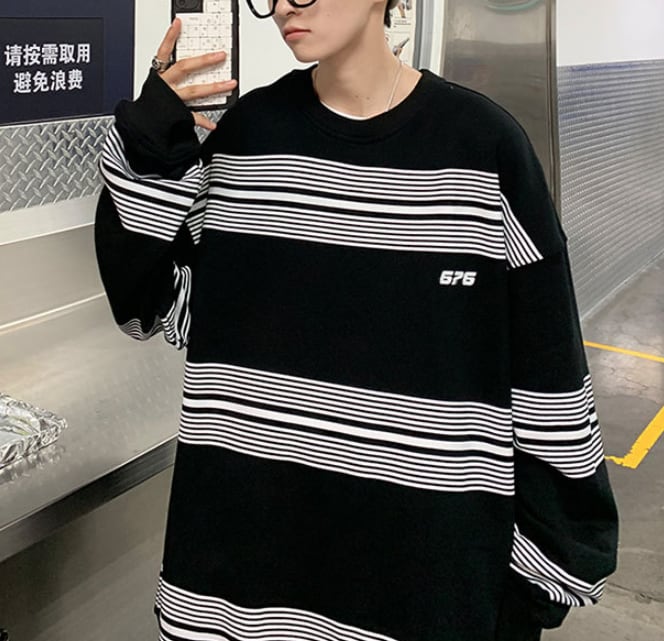 トップス 上着 人気 おすすめ おしゃれ お洒落 激安 安い プチプラ ロンT ロンティー 長袖Tシャツ Tシャツ ティーシャツ ラウンドネック 丸首 コットン 綿 ポリエステル ボーダー