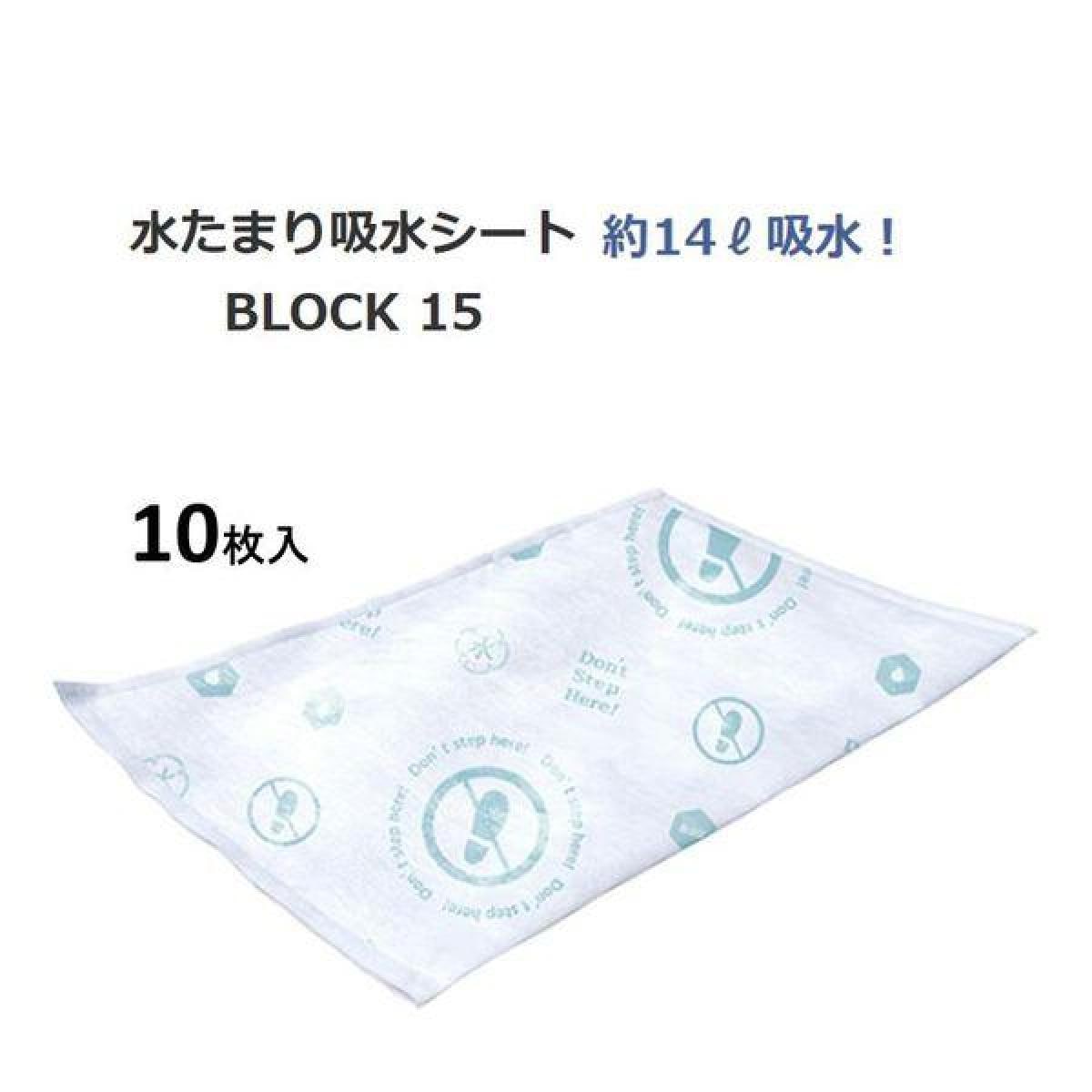 DAIICHI EIZAI 第一衛材 防災人 水たまり吸水シート 10枚入り BLOCK15 BMS-003その他