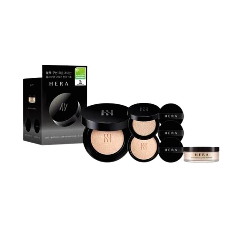 ブラック クッション ファンデーション 本品15g + リフィル15g + ミニクッション21N + ルースパウダー6g + ブラッククッションパフ1ea 8,390円