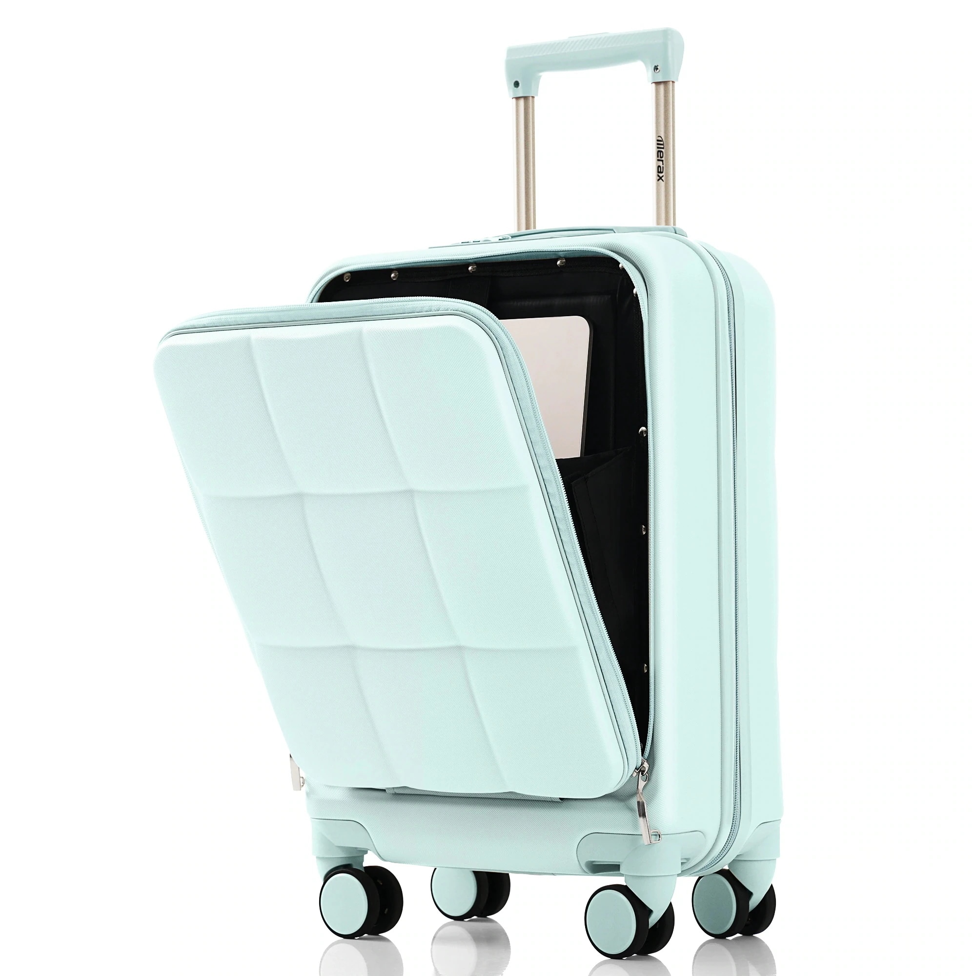 スーツケース フロントオープン 機内持ち込 軽量 キャリーバッグ キャリーケース Sサイズ USBポート TSAロック カップホルダー ドリンクホルダー かわいい 女性 おしゃれ 前開き