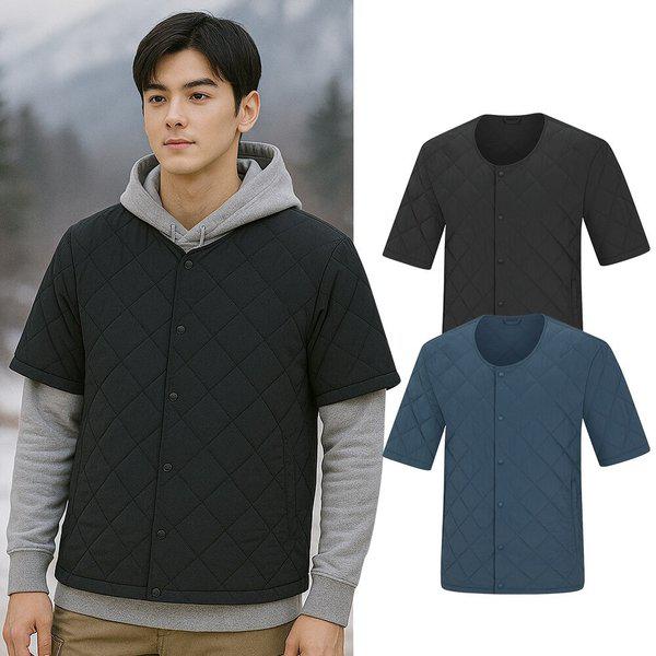 共用冬用詰め物キルティング登山半袖キャンプ用パディングジャケットKSC650VJ1U