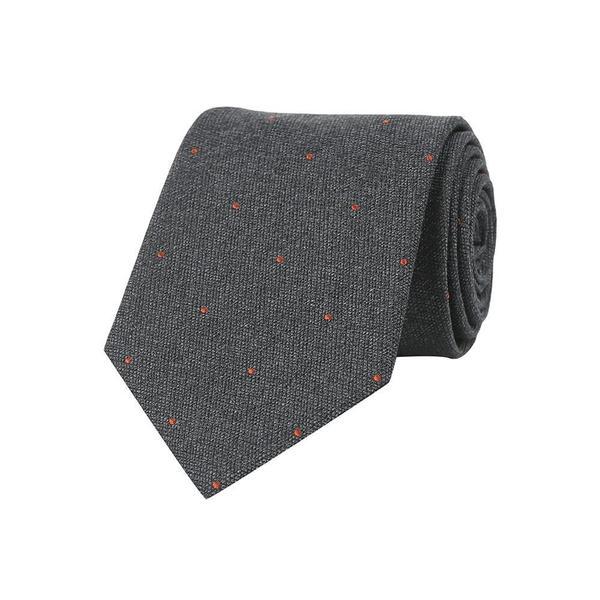 マイクロジャカードパターンオールオーバースリムネクタイグレー__DLF1ACF1277G1