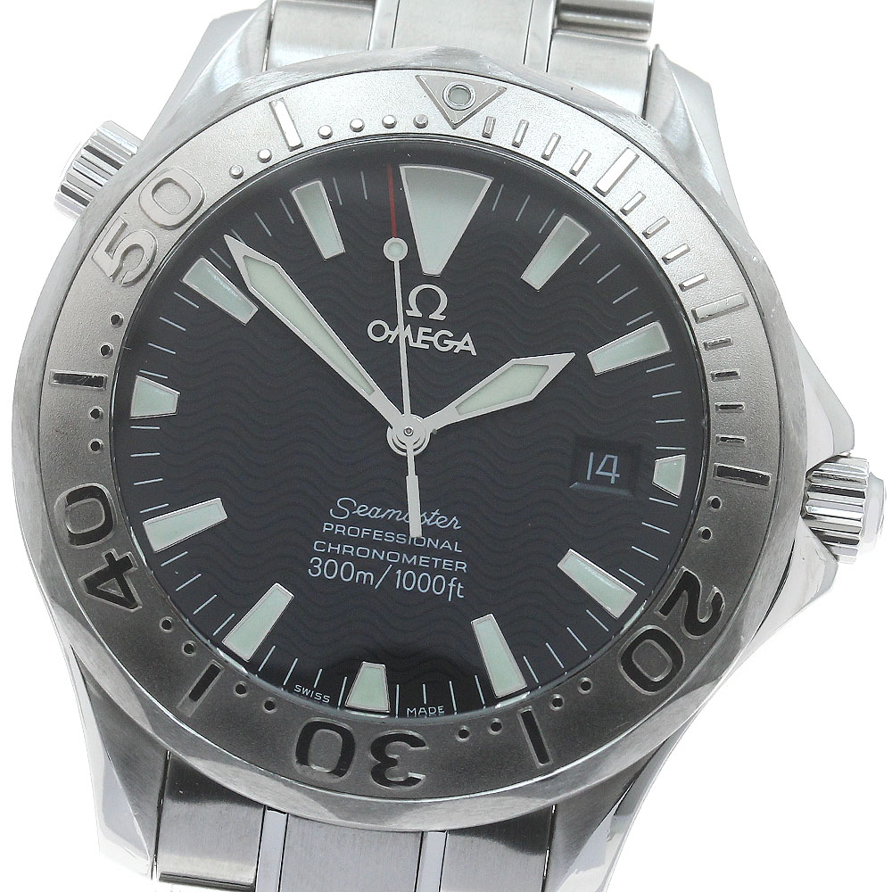 オメガ OMEGA 2230.50 シーマスター300 WGベゼル 自動巻き メンズ 保証書付き_877171【中古】