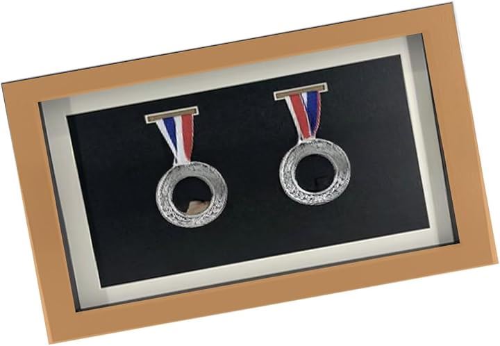 2個 メダルディスプレイ 額縁 フレーム 壁掛け 木製 見せる収納(ナチュラル) 4,963円
