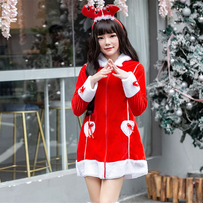 衣装 クリスマス レディース サンタクロース 衣装 パーカー コスム トナカイスム 仮装 パーティー コスプレ セクシー コスプレ イベント 25大人気クリスマスサンタ ワンピース