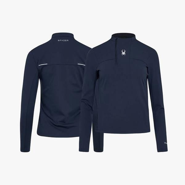 本社 女性 ランニング プロウェブ ハーフジップ Tシャツ SPHFCNRL282WDNY 709827