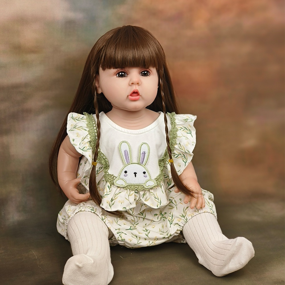 シミュレーション赤ちゃん生まれ変わった人形のおもちゃビニール人形は水に入れて三つ編みを結ぶことができますお風呂の女の子へのギフト
