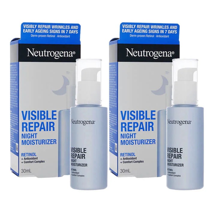 ニュートロジーナ ビジブルリペアナイトモイスチャライザー 30ml 2本 Neutrogena 夜用 保湿 レチノール配合 海外発送 国際書留郵便発送