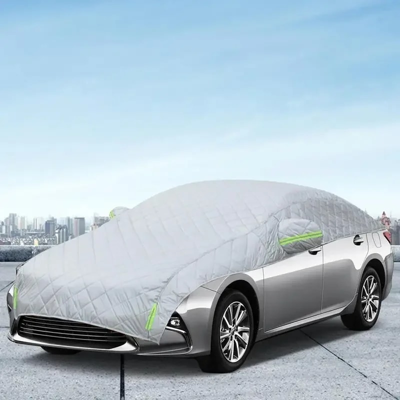 ハーフカーカバー フロントガラス 雪よけ 防水 防塵 車体カバー オールシーズン対応