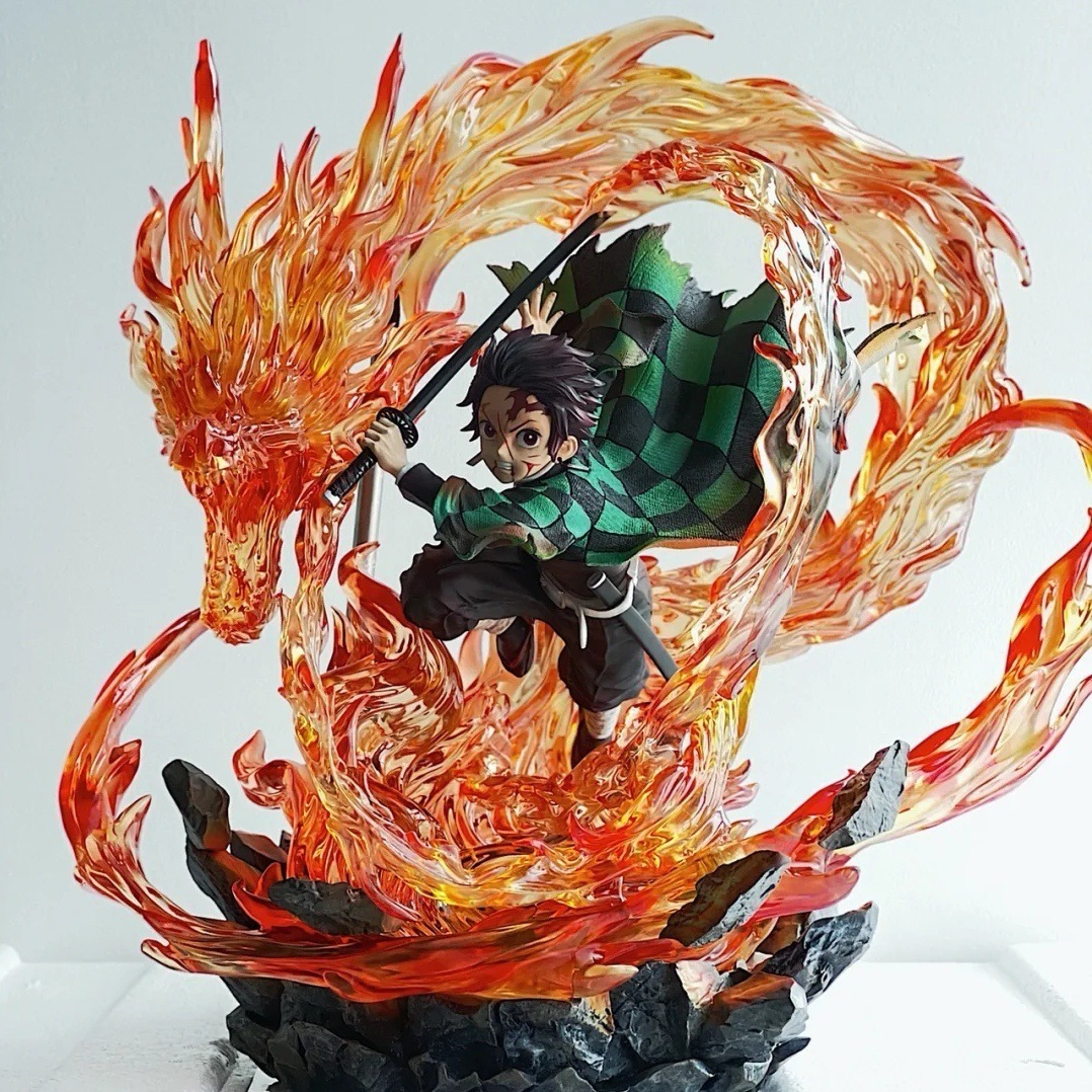 ブラインドボックスフィギュアアニメ装飾品おもちゃ炭治郎霞柱水柱蝶忍者像ギフト