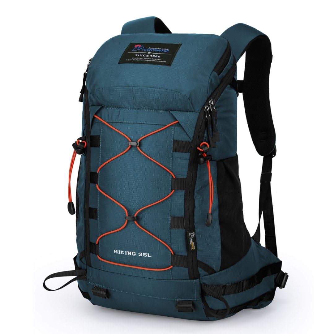 マウンテントップ(Mountaintop) 登山用リュック 35L 軽量 ハイキングバックパック 機内持ち込み 防水 アウトドア リュックサック 大容量 キャンプザック 旅行 日帰り 2泊3日 デイバ