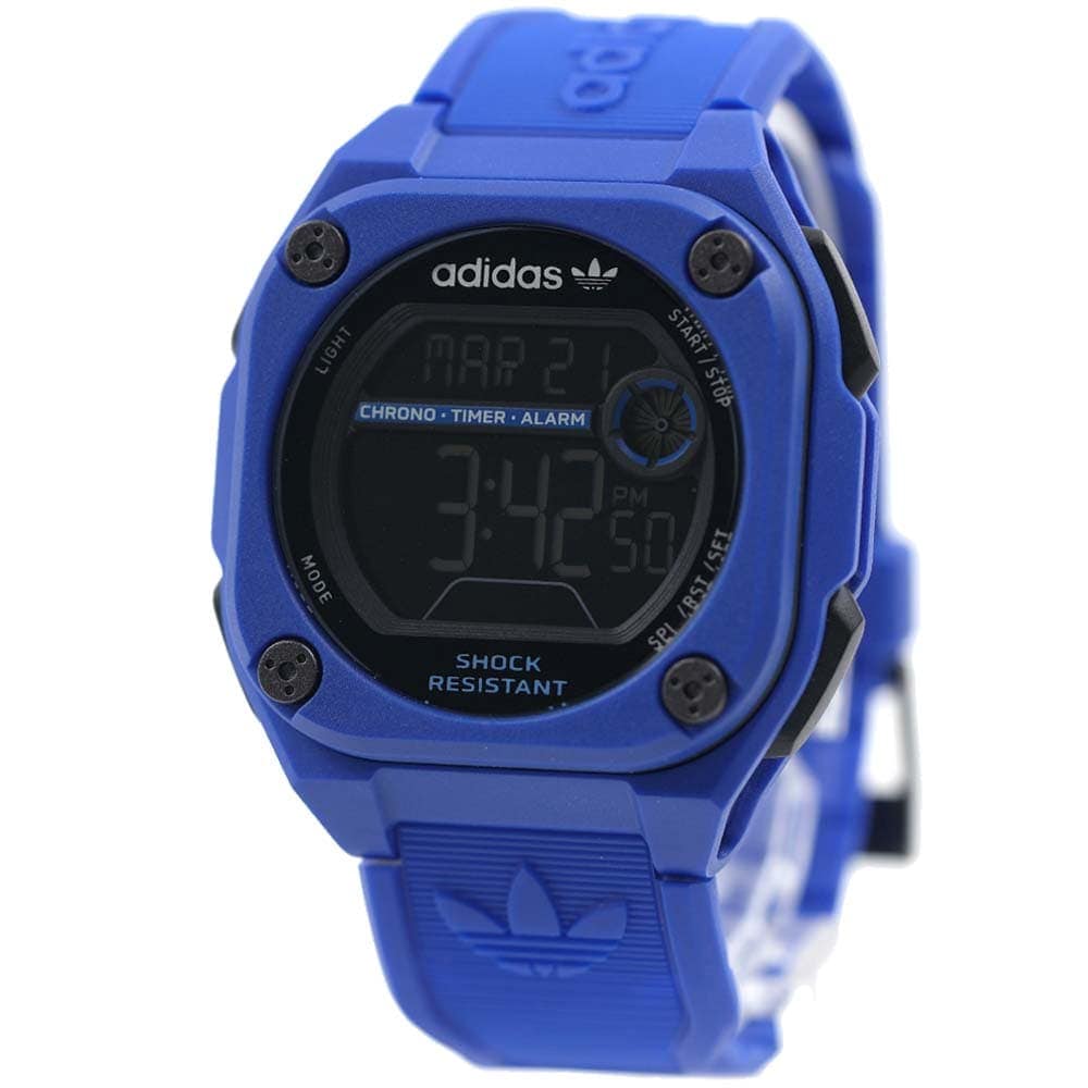 アディダス 腕時計 デジタル メンズ レディース ユニセックス ブルー ブラック CITY TECH TWO Unisex adidas AOST23061