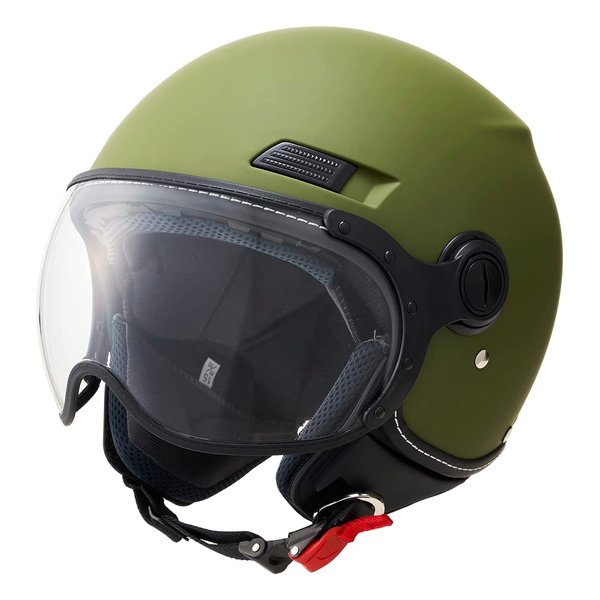 MS-340 バイクヘルメット パイロットジェット SAFIT マットカーキ Mサイズ 4341709
