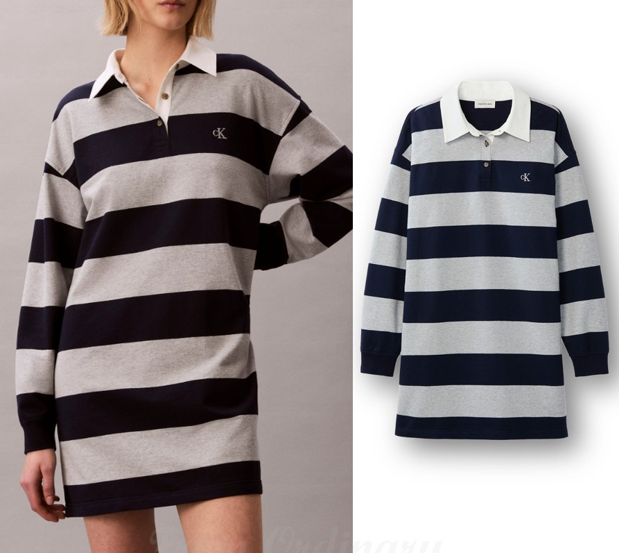 Varsity Stripe Mini Polo Dress (47F214G-RNV)