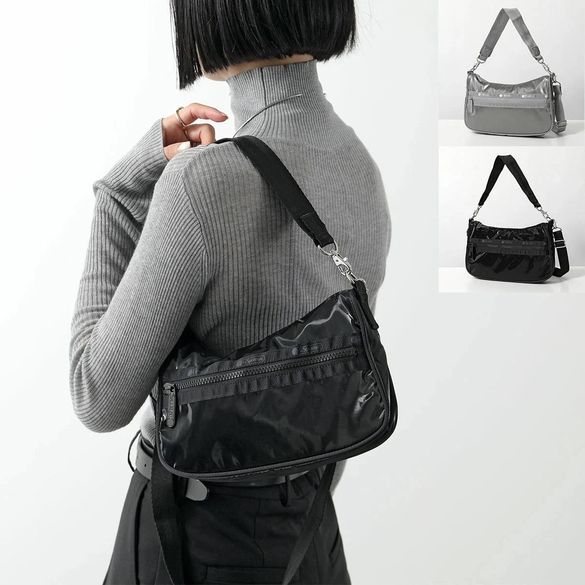 LeSportsac レスポートサック ショルダーバッグ シャイン Sm Conv Shoulder 1302 レディース ハンドバッグ クロスボディ 鞄 カラー2色 【ts】