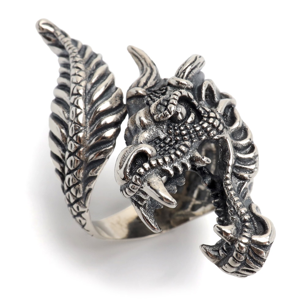 シルバー925 ド迫力ドラゴンリング [rs216]
