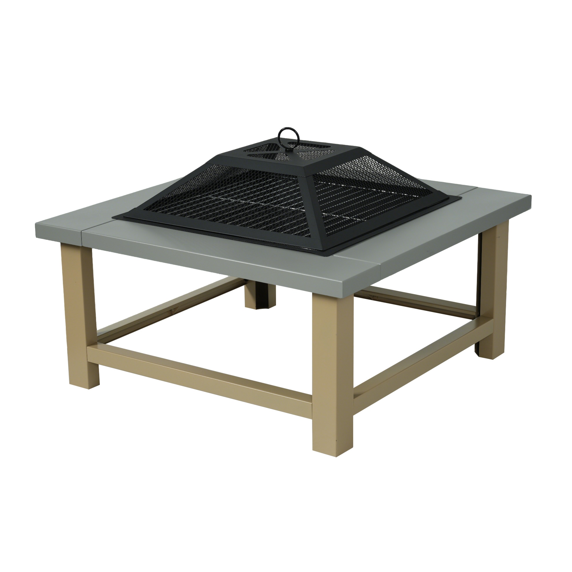 [国内即発送]ファイヤーピット 焚き火台 バーベキューコンロ 焚火台 大型焚火 ファミリーキャンプ キャンプ キャンプグッズ 大型 二次燃焼 BBQ BBQコンロ 焚き火台 屋外 アウトドア【グレー+