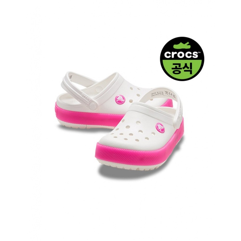 クロックスキッズ幼児用クロックバンドシェブロンライトクロッグ T WPT