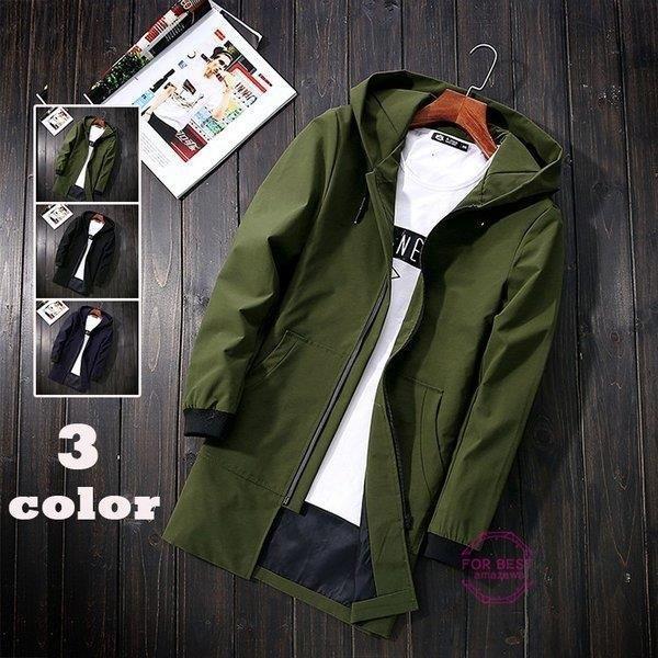 迅速な出荷 マウンテンパーカー メンズ ロング コート ウィンドブレーカー おしゃれ 秋服 はおり 撥水加工 アウトドア 防