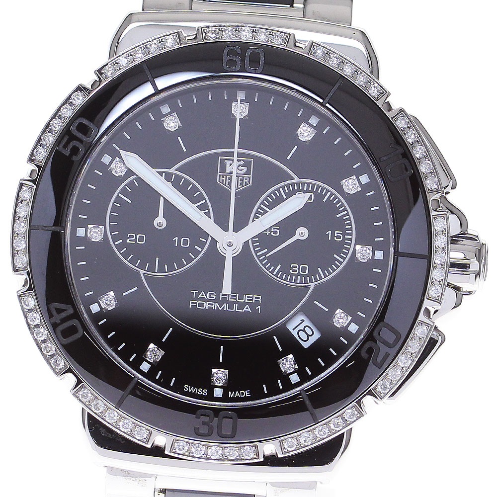 タグホイヤー TAG HEUER CAH1212 フォーミュラ1 レディダイヤモンド クロノグラフ クォーツ レディース _843690【中古】