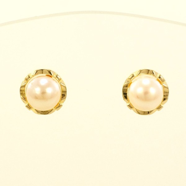 K14 14金 YG イエローゴールド ピアス パール(真珠) 総重量約1.1g ジュエリー 中古