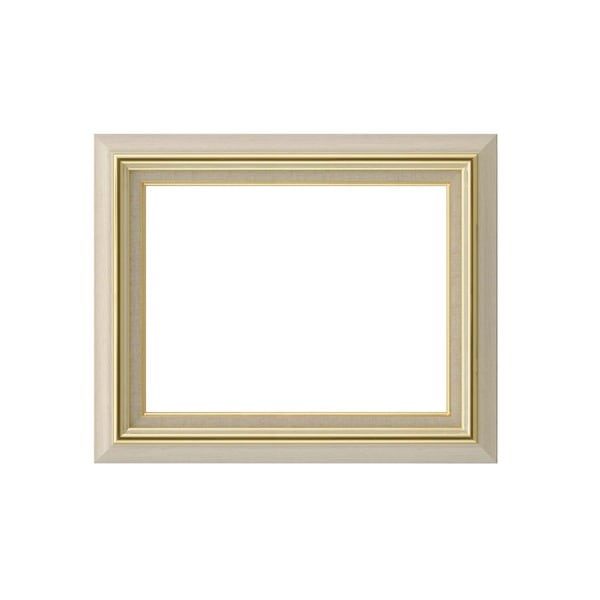 日本製 油絵額縁 フレーム F12号 アイボリー 壁掛けひも アクリル 8116 油額 油絵額 額 額縁