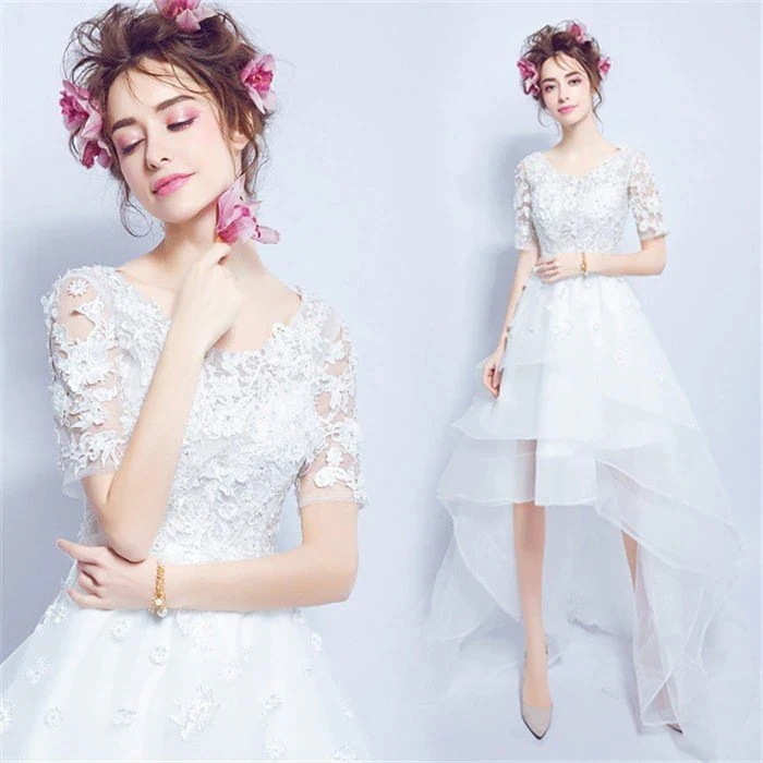 ウェディングドレス花嫁パーティードレスナイトドレス 大きいサイズフォーマル透かし彫りフィッシュテールチュール二次会結婚式披露宴演奏会用ロングドレス