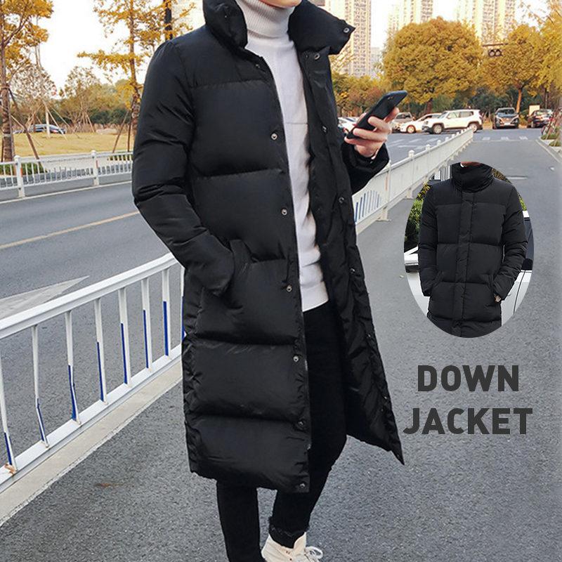 中綿ジャケットメンズマウンテンパーカーフード付きダウンコートダウンジャケットアウトドア防寒ジャケットロング丈キルティング