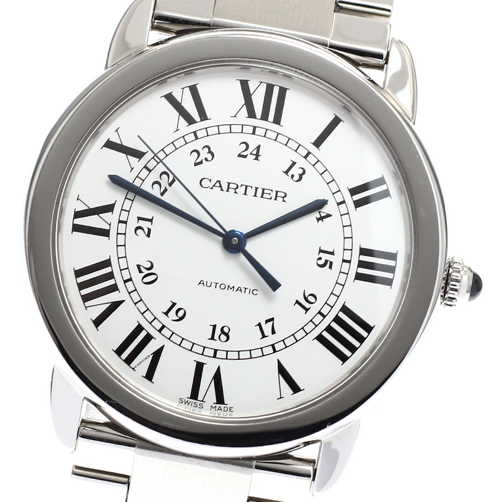 カルティエ CARTIER WSRN0012 ロンドソロ 自動巻き メンズ 美品 箱・保証書付き_922104【中古】