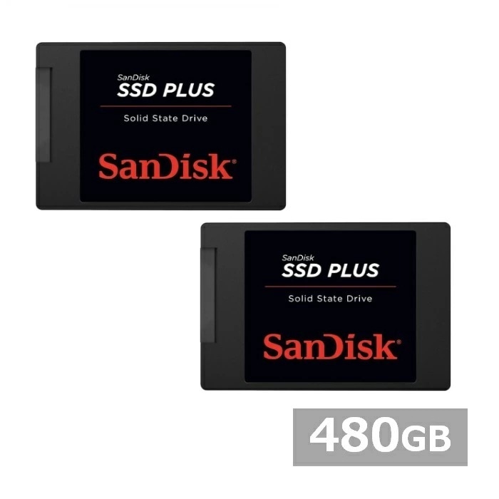 【2セット】 サンディスク SSD PLUS 480GB SDSSDA-480G-G26 Sandisk SATA 2.5インチ パソコン ノートパソコン デスクトップ 並行輸入品