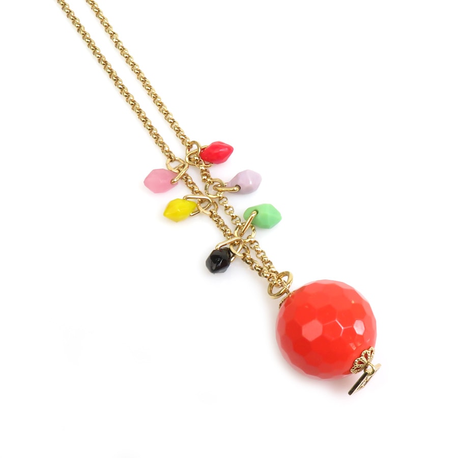フェンディ FENDI ネックレス メタル ゴールド/マルチカラー レディース e58510a