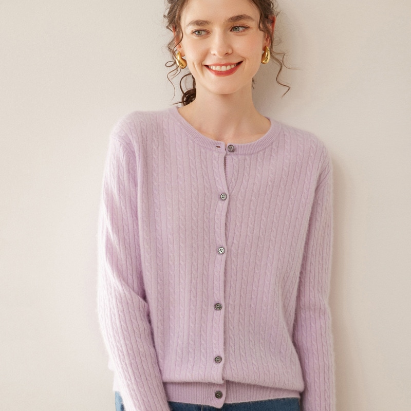 春物 トップス コート ニットセーター カーディガン カシミヤ レディース 肌触りがよい 長袖 ラウンドネック カジュアル コーディネート シンプル 通勤 外出 デート