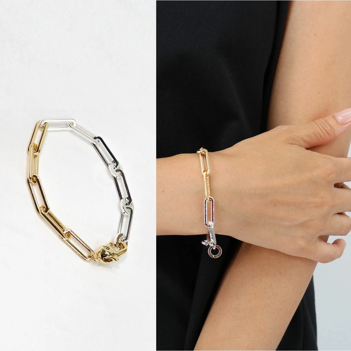 JB2089-TT チェーンブレスレット ANDI SLIM BRACELETシルバー/ゴールド 2トーン アクセサリー 小物　ギフト プレゼント ブランド