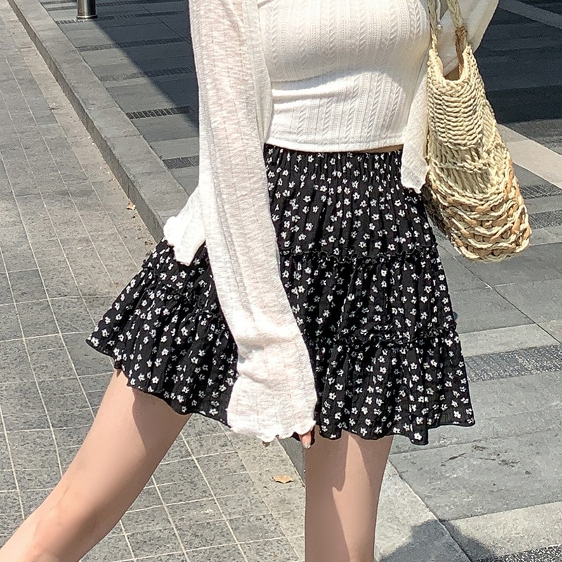 【1つ買うと10つ無料】夏の女性のためのの花のスカートレトロバレエスタイルのスリムで多用途の ラインケーキショートスカート 38,579円