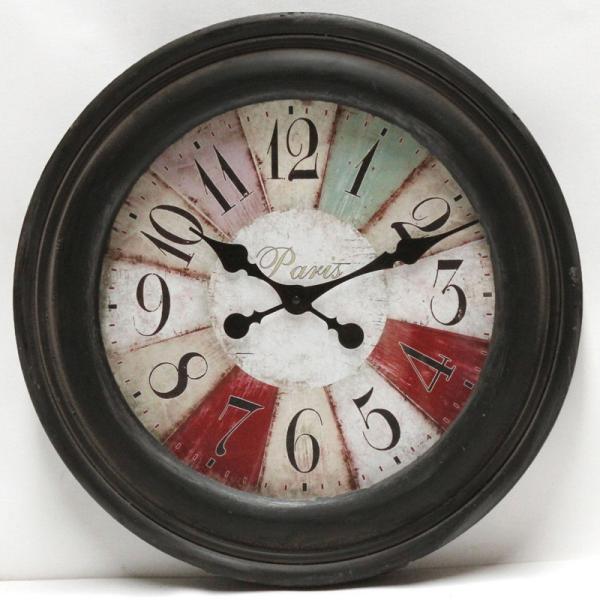 壁掛け時計 おしゃれ レトロ アンティーク 丸 円形 ヴィンテージ ウォールクロック