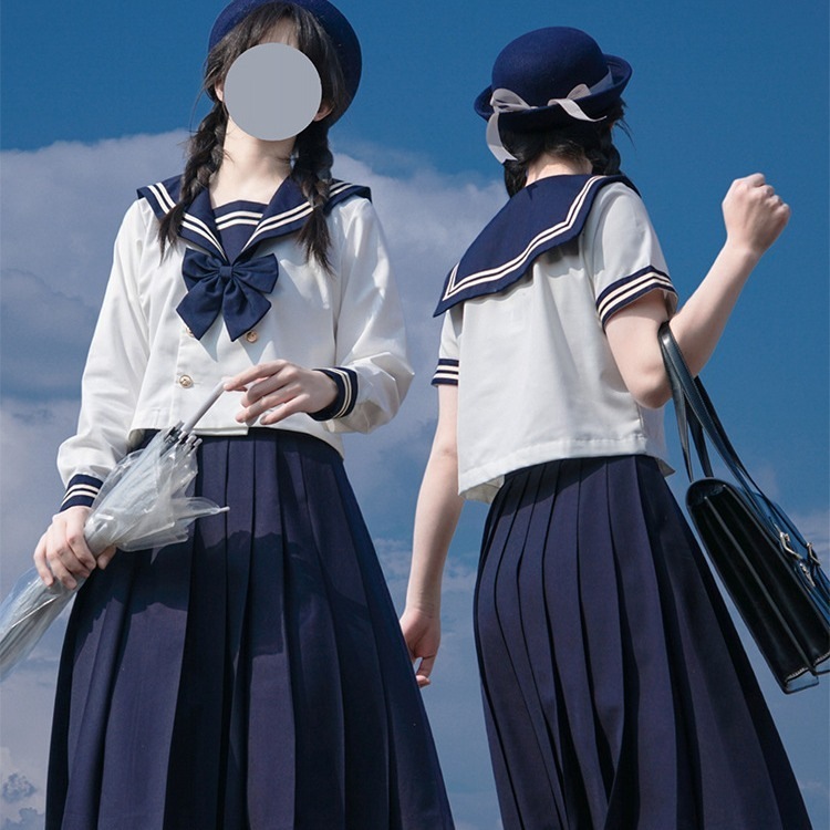 【1つ買うと10つ無料】ブレストjkユニフォームセットベーシックスーツロングスカートカレッジスタイルの春と秋のフルセット