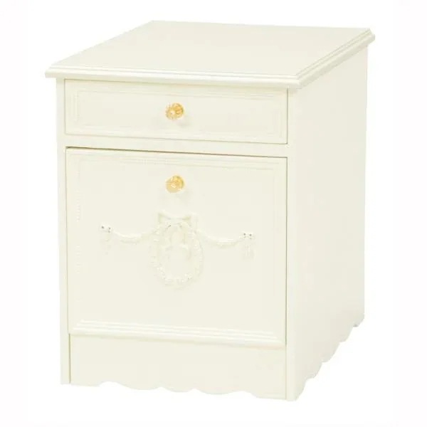 デスクチェスト おしゃれ アンティーク 引き出し 白 かわいい チェスト ラック 棚 エレガント ホワイト