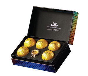 Solice Gold ゴルフボール 5p + ボールマーカーセット