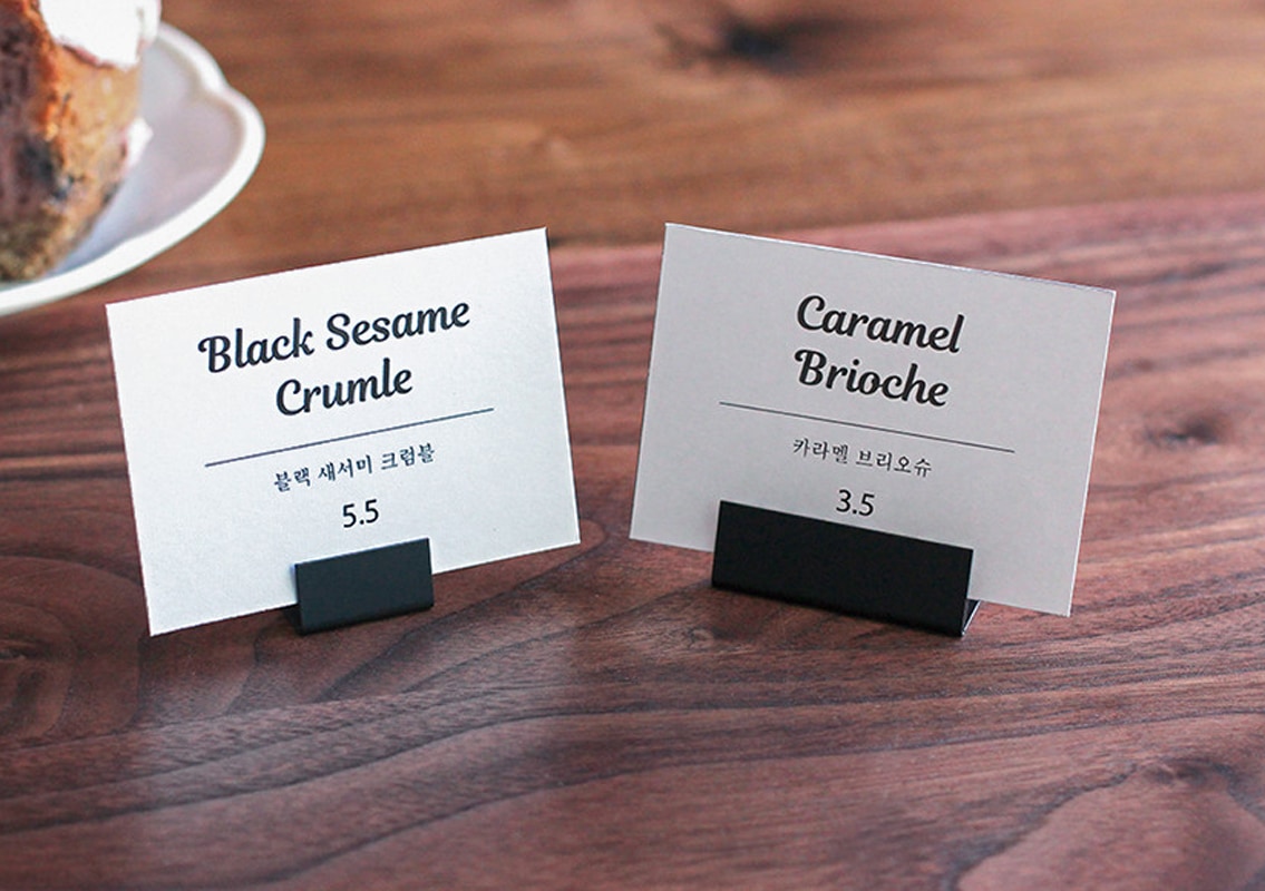 10 黒 プライス カード 名刺 立て メニュー POP サインホルダー 値札 ショップ ディスプレイ 4,874円