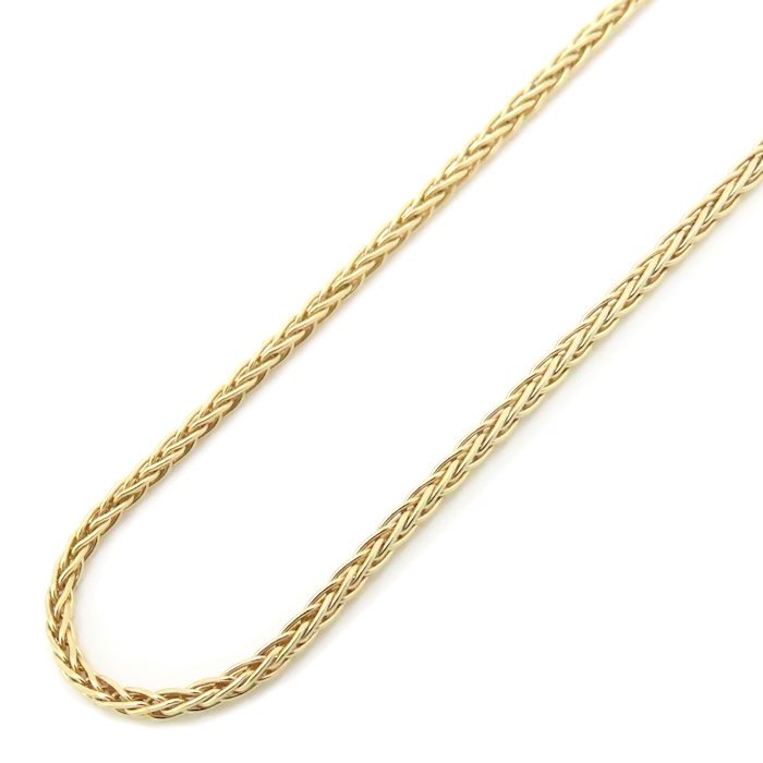スパイクチェーン ネックレス 50cm 4.6グラム K18YG イエローゴールド レディース/76423【中古】