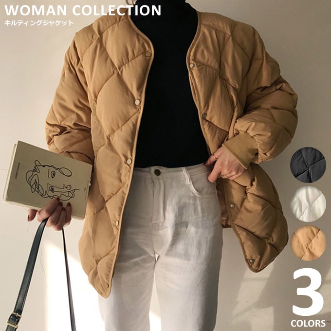 激安販売キルティングジャケット ジャケット コート レディース 婦人服 フロントボタン シンプル 暖かい 軽い カジュアル トレンド ナチュラル 定番 保温 お出かけ 通勤 通学 旅行 学生 子育てマ