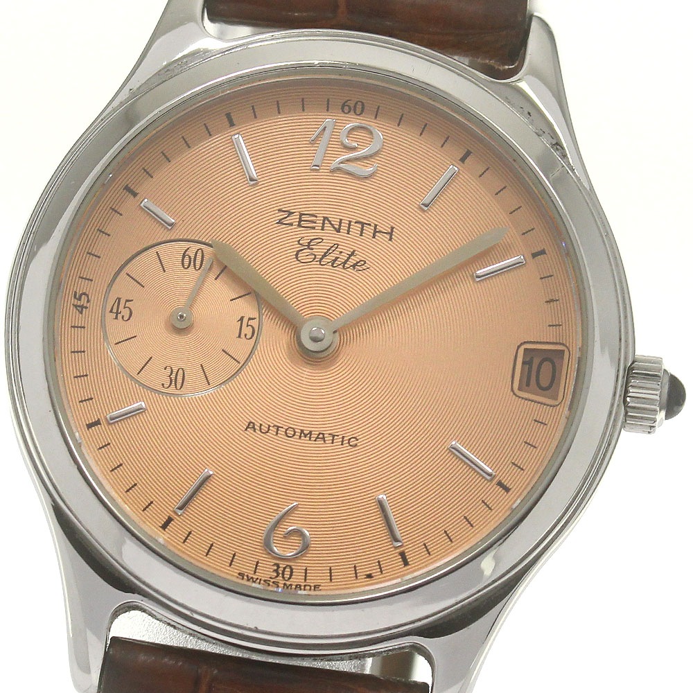 ゼニス ZENITH 01.0050.680 エリート スモールセコンド 自動巻き ボーイズ 保証書付き_849778【中古】