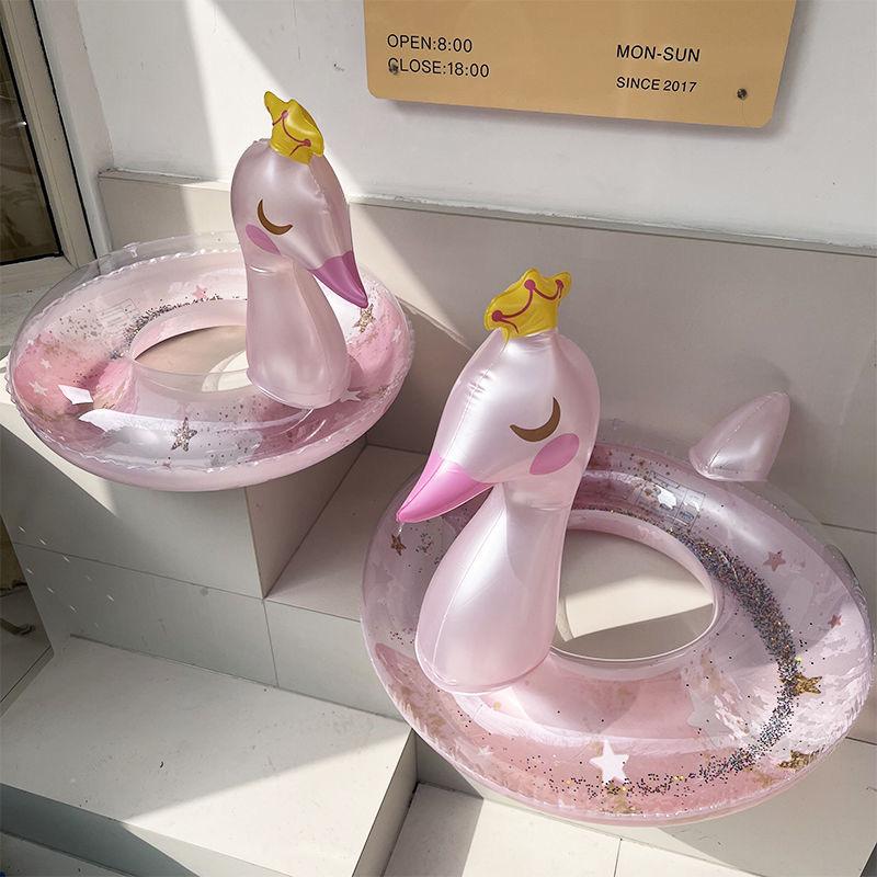 キッズ浮き輪 子供 キッズ ベビー 浮き輪 浮輪 ピンク プリンセス プール かわいい 海 水遊び プレゼント 赤ちゃん こども 子供用 鳥 姫 子ども ガチョウ