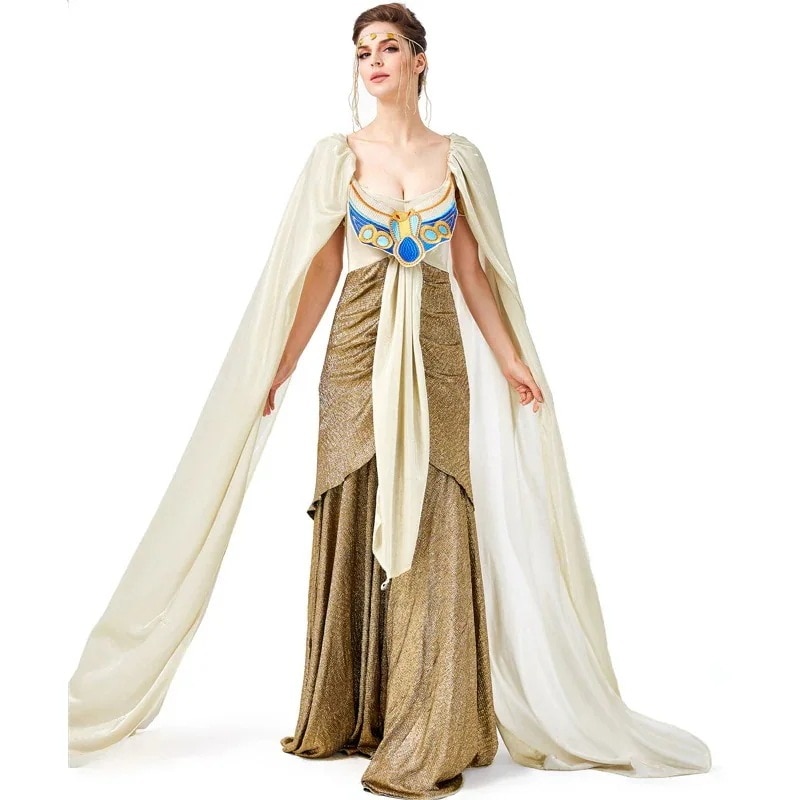 ハロウィン 大人服 古代エジプト 皇后 に服を着せる クレオパトラ Cleopatra 華やかなロングスカート 新劇出演衣装 ロールプレイング
