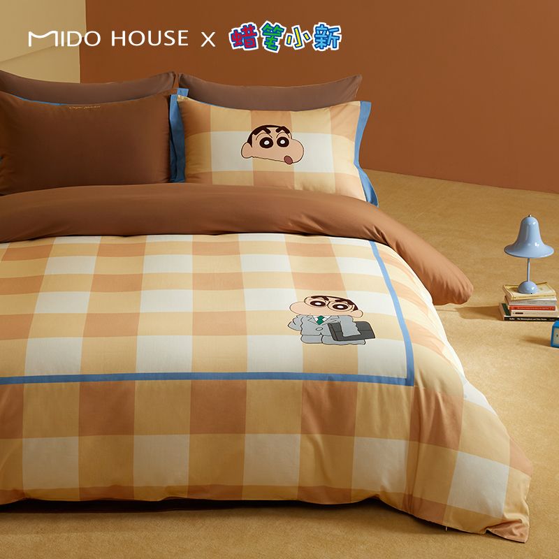 現品の厳選クレヨンしんちゃんベッド4点セット純棉磨毛シーツ布団ベッド用品-小さなアルバイト人