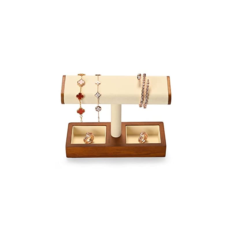 【即納】Woodten 時計ブラケット時計滑り止め時計スタンドブレスレットラック収納ラックブレスレットディスプレイラックブレスレット収納ラック木製天然無垢材T型カウンターデスクトップジュエリー収納ジュ