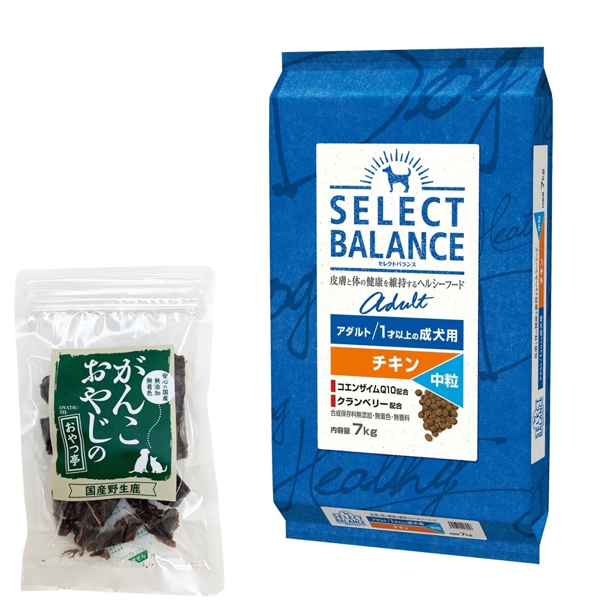 アダルト チキン 中粒 7kg【国産鹿肉ジャーキー20g付き】